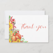 Herfst pompoen baby shower dank u uw kaartje kaart (Voorkant)