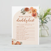 Herfst pompoen Baby shower die weet papa beste spe Kaart (Staand voorkant)