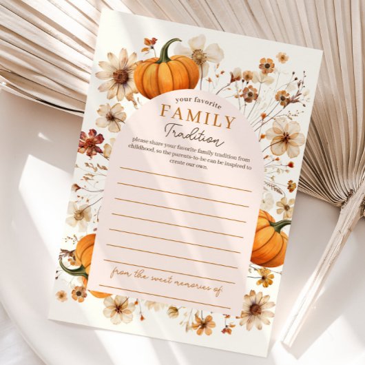 Herfst Pompoen Baby shower Familie Tradities Kaart