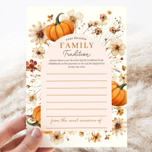 Herfst Pompoen Baby shower Familie Tradities Kaart