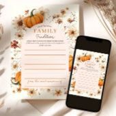 Herfst Pompoen Baby shower Familie Tradities Kaart