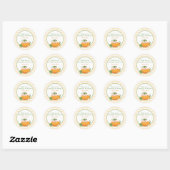Herfst pompoen | Baby shower Favor Sticker (Vel)