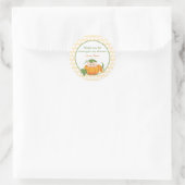 Herfst pompoen | Baby shower Favor Sticker (Tas)