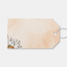 Herfst Pompoen Baby Shower Favor Tags – Perzik