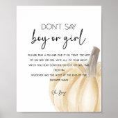 Herfst Pompoen Baby shower Game Poster (Voorkant)