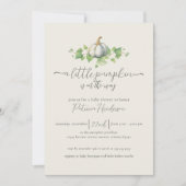 Herfst Pompoen Baby shower Genderneutrale Uitnodig Kaart (Voorkant)