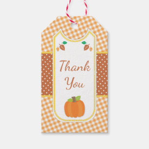 Herfst Pompoen Baby shower Gift Label Cadeaulabel