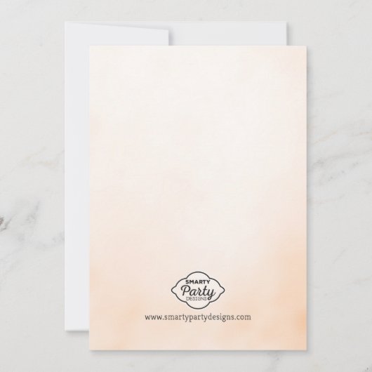 Herfst Pompoen Baby shower Glitter Uitnodiging (Achterkant)