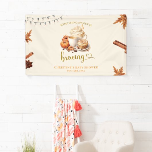 Herfst Pompoen Baby shower Grote Banner (Insitu)