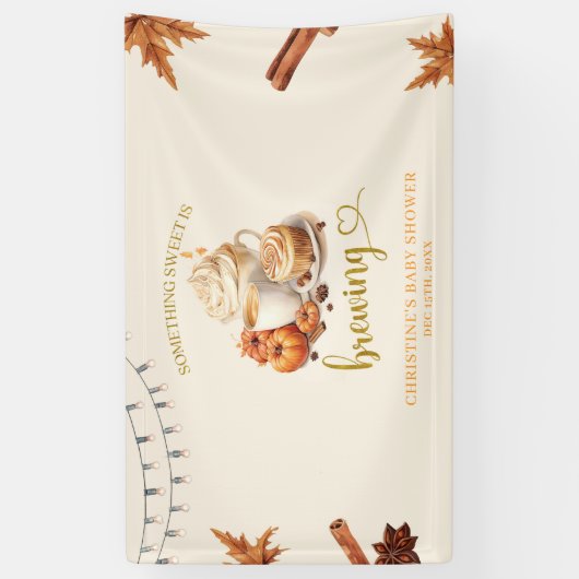 Herfst Pompoen Baby shower Grote Banner (Verticaal)