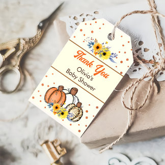 Herfst pompoen Baby shower gunst dank u Cadeaulabel