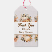 Herfst pompoen Baby shower gunst dank u Cadeaulabel (Voorkant)