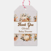 Herfst pompoen Baby shower gunst dank u Cadeaulabel (Achterkant)