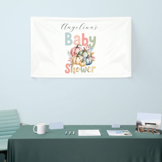 Herfst Pompoen Baby shower gunst Spandoek (Beurs)