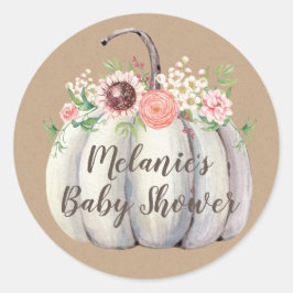 Herfst pompoen Baby shower gunst Stickers