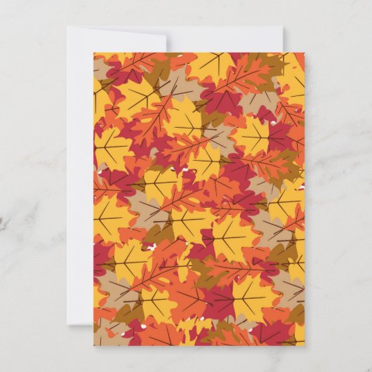 Herfst pompoen Baby shower Herfst Uitnodiging (Achterkant)