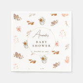 Herfst pompoen Baby shower herfstbladeren Servet (Voorkant)