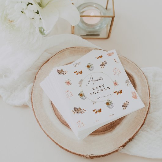 Herfst pompoen Baby shower herfstbladeren Servet