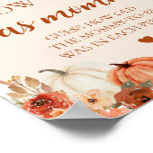 Herfst pompoen Baby shower Hoe oud was mama spel Poster (Hoek)