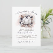 Herfst Pompoen Baby Shower Kaart (Staand voorkant)