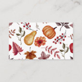 Herfst Pompoen Baby shower Luier Raffle Informatiekaartje (Achterkant)