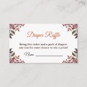 Herfst Pompoen Baby shower Luier Raffle Informatiekaartje (Voorkant)