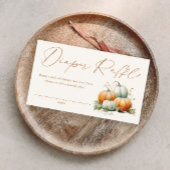 Herfst Pompoen Baby shower Luier Raffle Informatiekaartje