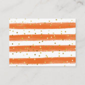 Herfst Pompoen Baby shower Luier Raffle Informatiekaartje (Achterkant)