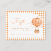 Herfst Pompoen Baby Shower Luier Raffle Kaart (Voorkant)