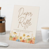 Herfst Pompoen Baby shower Luier Raffle Reclamebord Met Voetstuk (Insitu)