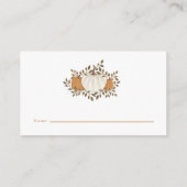 Herfst Pompoen Baby shower Luier Raffle Ticket Informatiekaartje (Achterkant)