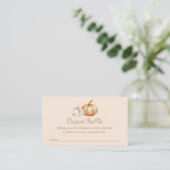 Herfst Pompoen Baby shower Luier Raffle Ticket Informatiekaartje (Staand voorkant)