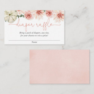 Herfst pompoen baby shower luier verloting kaarten