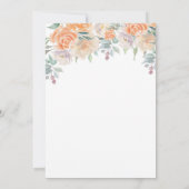 Herfst Pompoen Baby shower meisje Kaart (Achterkant)