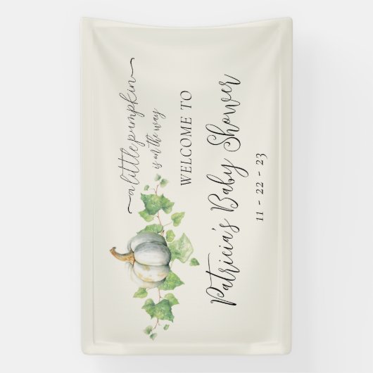 Herfst Pompoen Baby shower Party Decor Tekens Bann Spandoek (Verticaal)