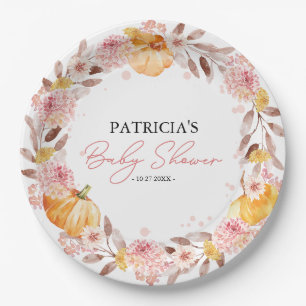 Herfst Pompoen Baby Shower Persoonlijk Papieren Bordje