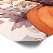 herfst pompoen Baby shower Poster (Hoek)