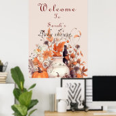 herfst pompoen Baby shower Poster (Thuiskantoor)