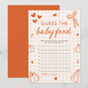 Herfst Pompoen Baby Shower Raad De Babyvoeding Spe Kaart