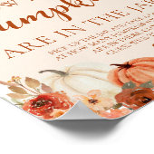 Herfst pompoen Baby shower raden hoeveel pompoenen Poster (Hoek)