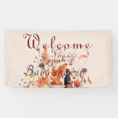 herfst pompoen Baby shower Spandoek (Horizontaal)