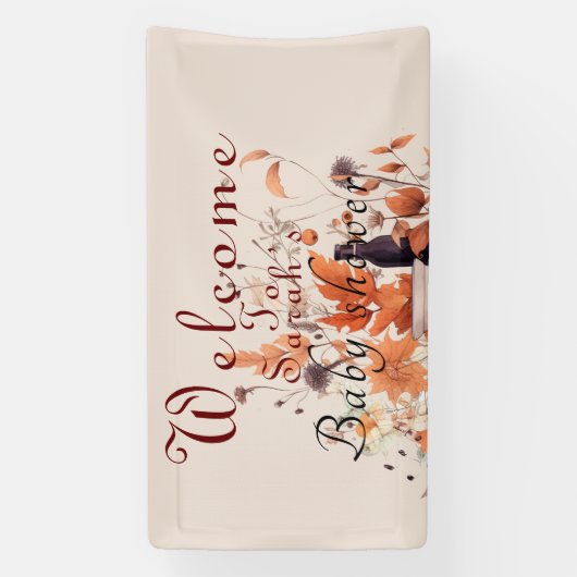 herfst pompoen Baby shower Spandoek (Verticaal)