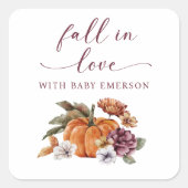 Herfst pompoen Baby shower Stickers (Voorkant)