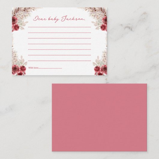 Herfst Pompoen Baby shower Tijd Capsule Kaart (Voorkant / Achterkant)