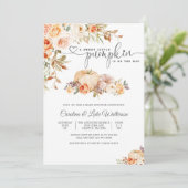 Herfst Pompoen Baby Shower Uitnodiging (Staand voorkant)