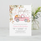 Herfst Pompoen Baby Shower Uitnodiging (Staand voorkant)