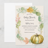 Herfst Pompoen Baby shower uitnodiging (Voorkant / Achterkant)