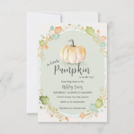 Herfst Pompoen Baby shower uitnodiging