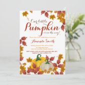 Herfst Pompoen Baby Shower uitnodiging (Staand voorkant)