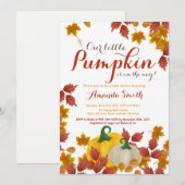 Herfst Pompoen Baby Shower uitnodiging (Voorkant / Achterkant)